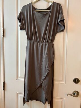 HALARA Grey High-Low Dress XS